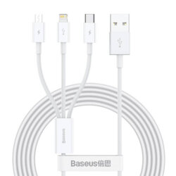 Cablu tip C, iPhone, Micro-USB, 20W Baseus, 1.2m, CAMLTYS-02