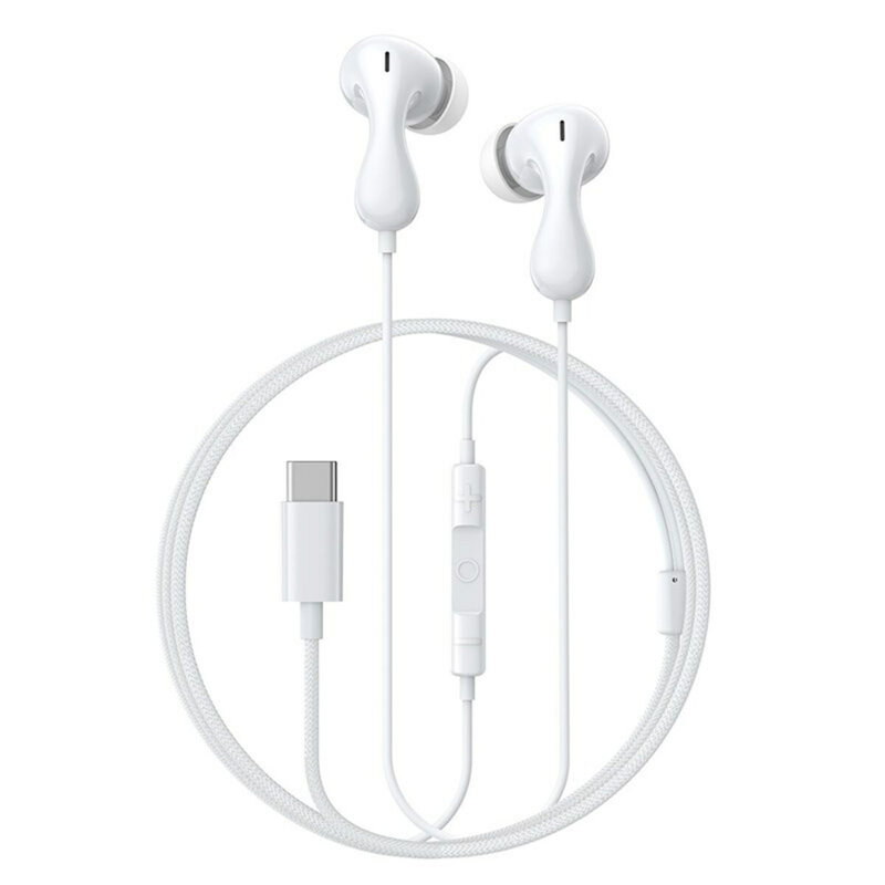 Casti in-ear cu fir Type-C Baseus Encok CZ20, alb