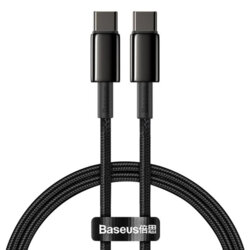 Cablu de date Type-C 100W, 1m, Baseus, negru, CATWJ-01