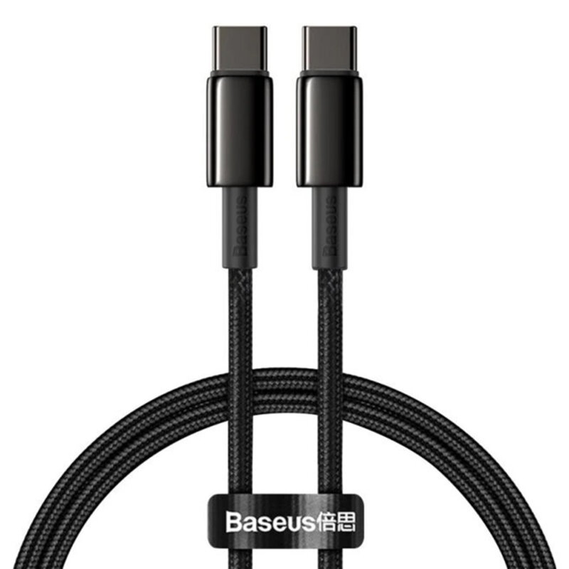 Cablu de date Type-C 100W, 1m, Baseus, negru, CATWJ-01