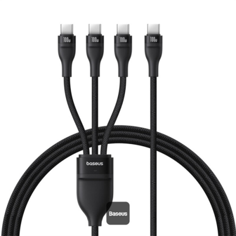Cablu de date tip C 3in1 Baseus 100W, 1.5m, negru, P10377503111-00