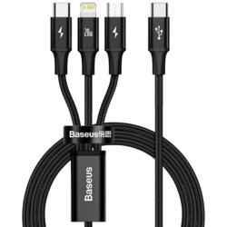 Cablu de date Type-C Baseus, 20W, 1.5m, CAMLT-SC01, negru