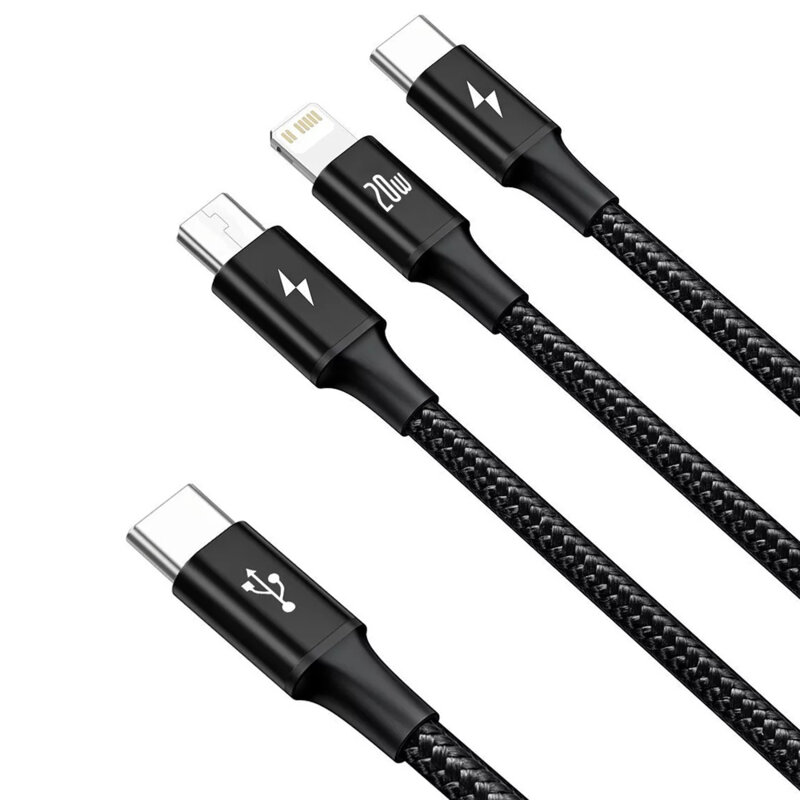 Cablu de date Type-C Baseus, 20W, 1.5m, CAMLT-SC01, negru