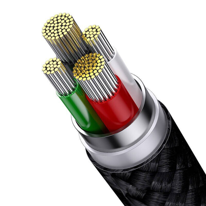 Cablu USB 3in1 Baseus, 3.5A, 0.6m, negru, P10319900111-00