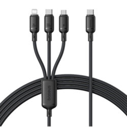 Cablu USB 3in1 Baseus, 100W, 1.5m, negru, P10377705123-00