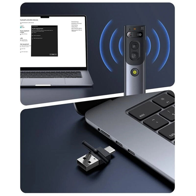 Telecomanda wireless pentru prezentare, Baseus, B00231700811-00, gri