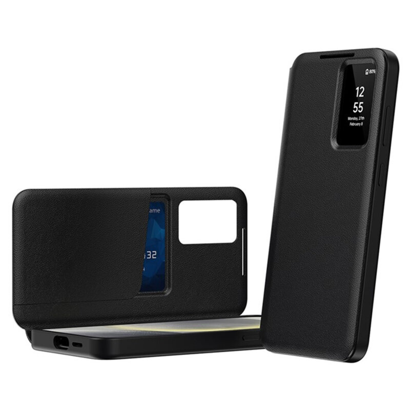 Husa tip carte Samsung Galaxy S23 Ultra SmartView Series, negru