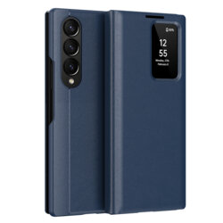 Husa tip carte Samsung Galaxy Z Fold4 SmartView Series, albastru