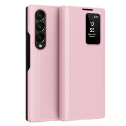 Husa tip carte Samsung Galaxy Z Fold4 SmartView Series, roz