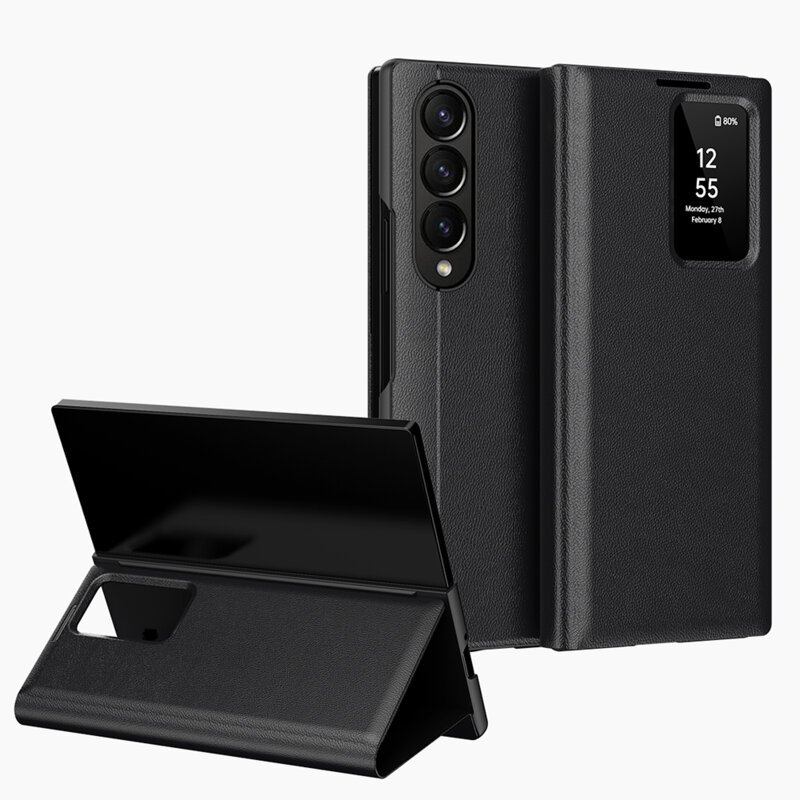 Husa tip carte Samsung Galaxy Z Fold4 SmartView Series, negru