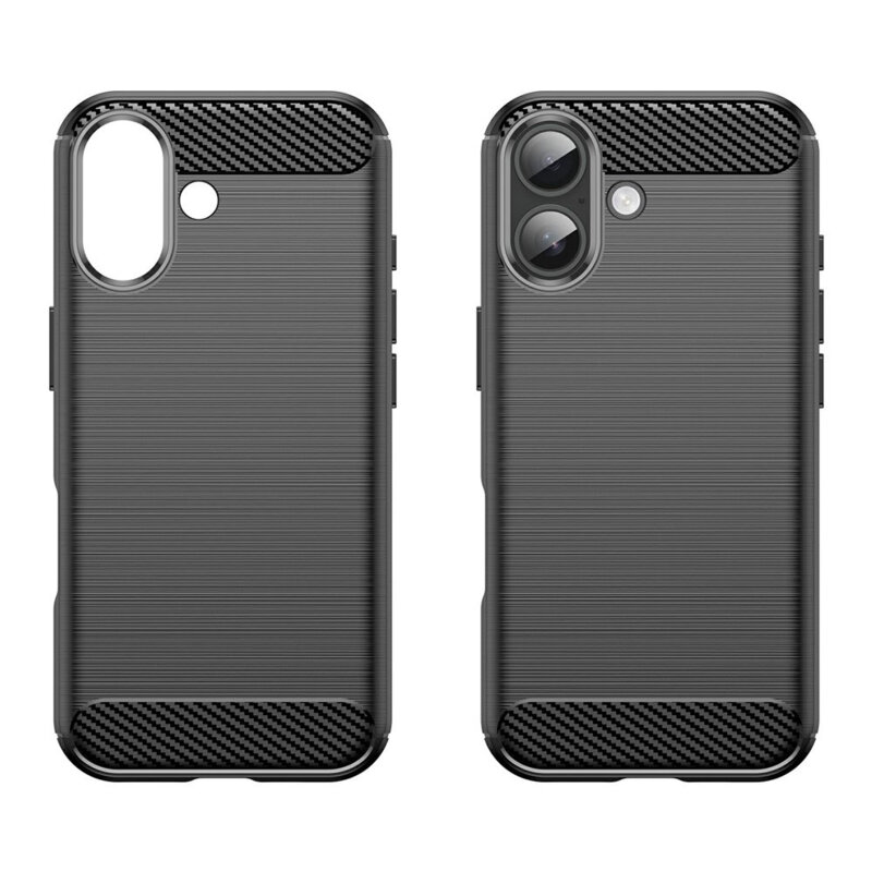 Husa iPhone 17 Techsuit Carbon Silicone, negru