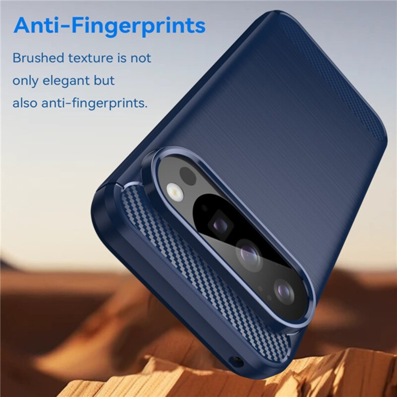 Husa Google Pixel 10 Techsuit Carbon Silicone, albastru