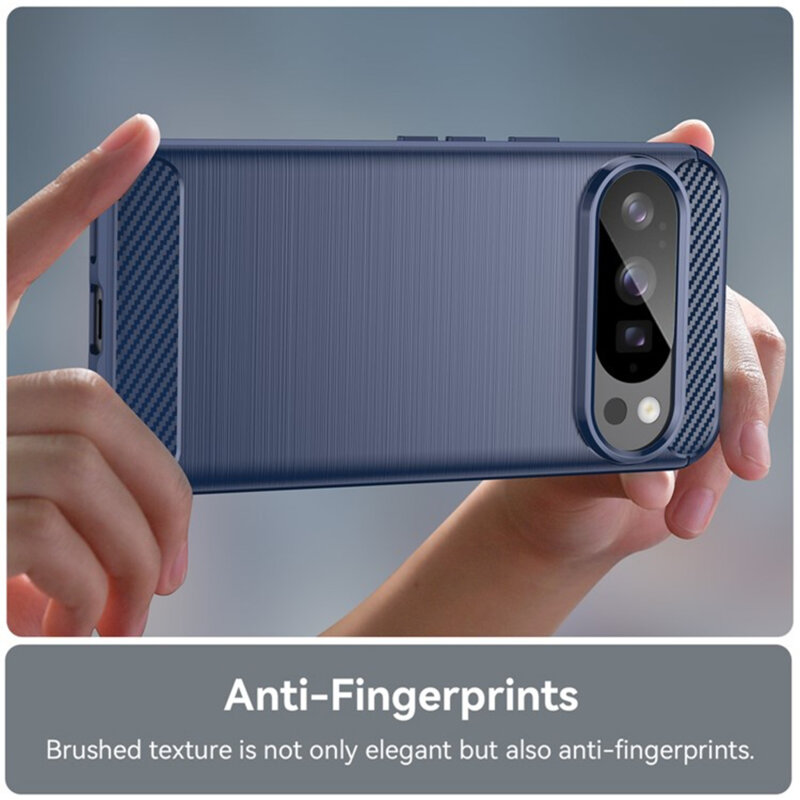 Husa Google Pixel 10 Techsuit Carbon Silicone, albastru