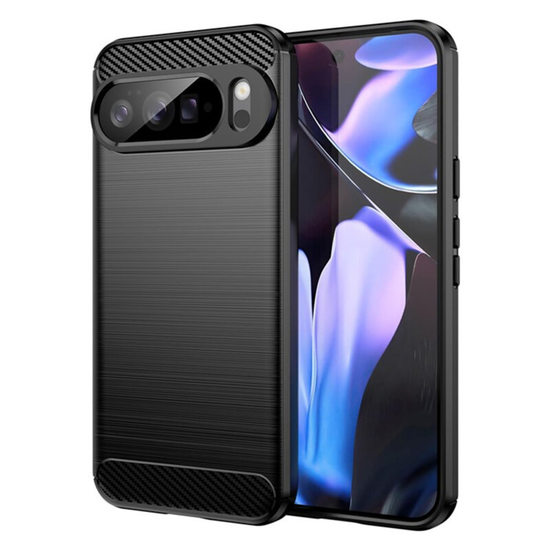 Husa Google Pixel 10 Pro XL Techsuit Carbon Silicone, negru