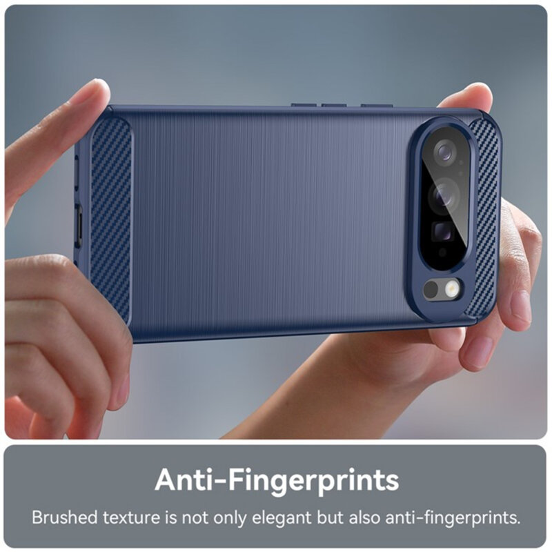 Husa Google Pixel 10 Pro XL Techsuit Carbon Silicone, albastru