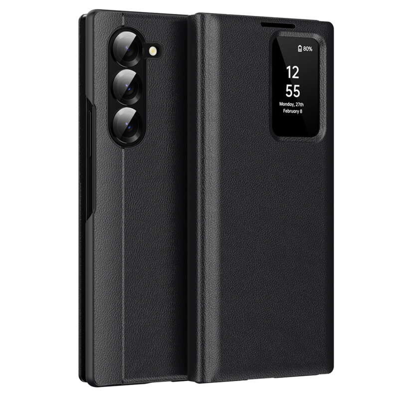 Husa tip carte Samsung Galaxy Z Fold6 SmartView Series, negru