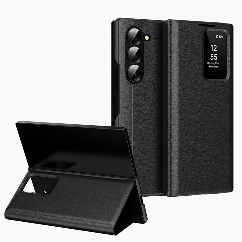 Husa tip carte Samsung Galaxy Z Fold6 SmartView Series, negru