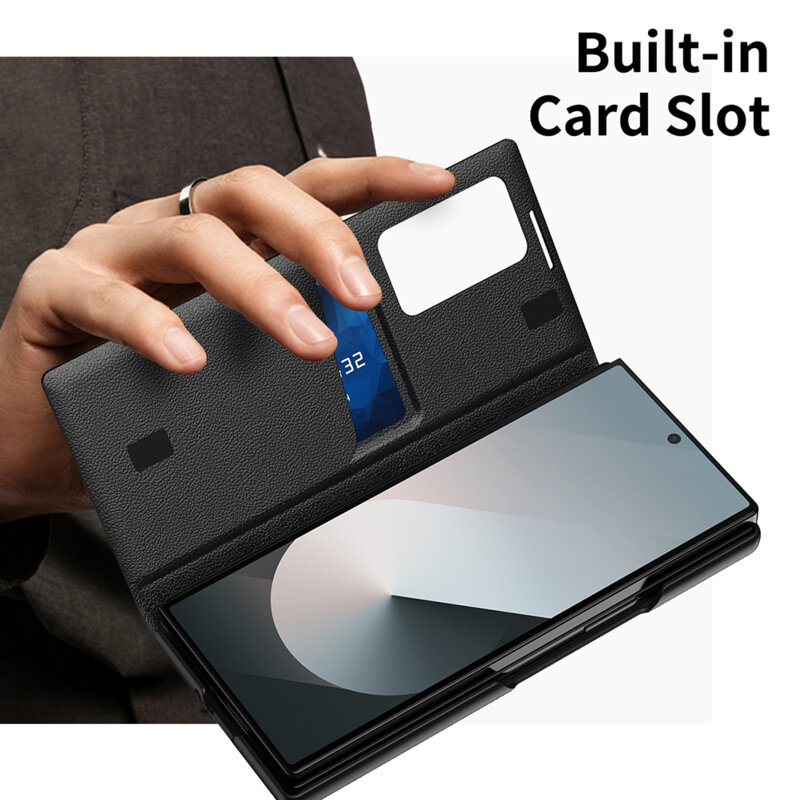 Husa tip carte Samsung Galaxy Z Fold6 SmartView Series, negru