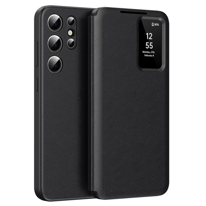 Husa tip carte Samsung Galaxy S25 Ultra SmartView Series, negru
