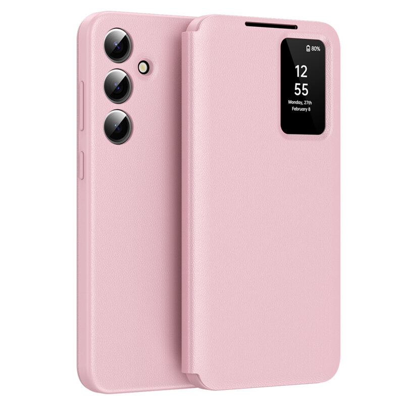 Husa tip carte Samsung Galaxy A56 5G SmartView Series, roz
