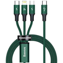 Cablu de date Type-C Baseus, 20W, 1.5m, CAMLT-SC06, verde