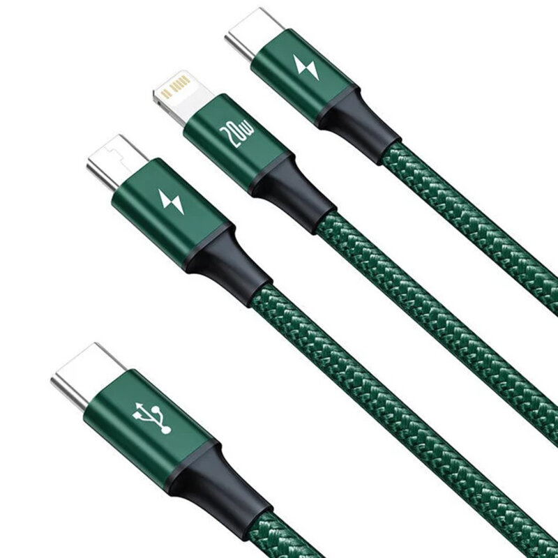Cablu de date Type-C Baseus, 20W, 1.5m, CAMLT-SC06, verde