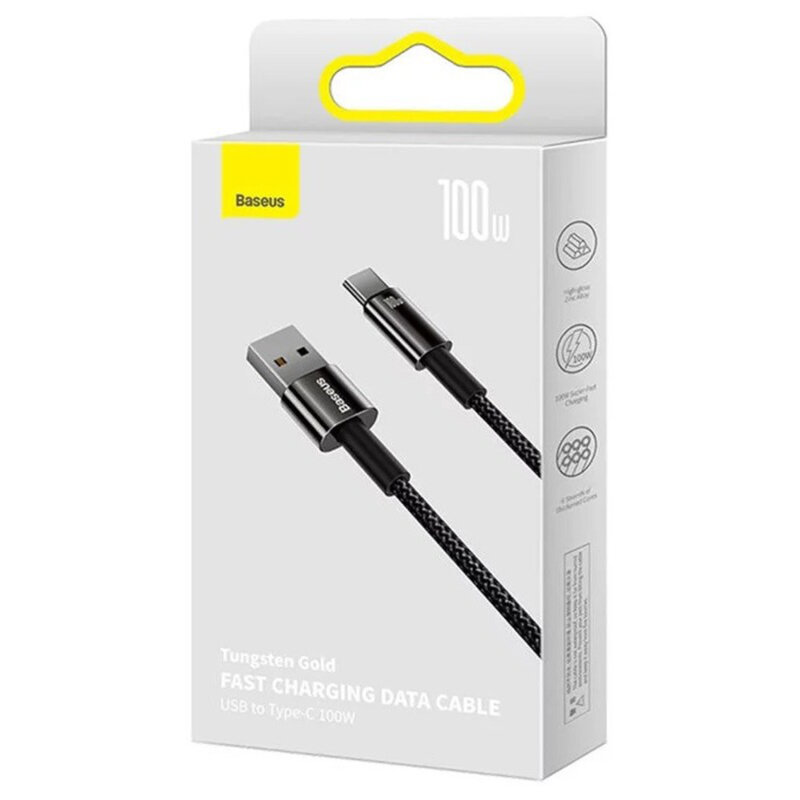 Cablu Super Fast Charging Type-C, 100W, 1m, Baseus, CAWJ000001