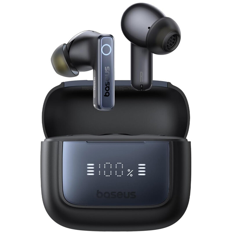 Casti wireless Bluetooth, TWS Baseus, negru, A00073800123-00
