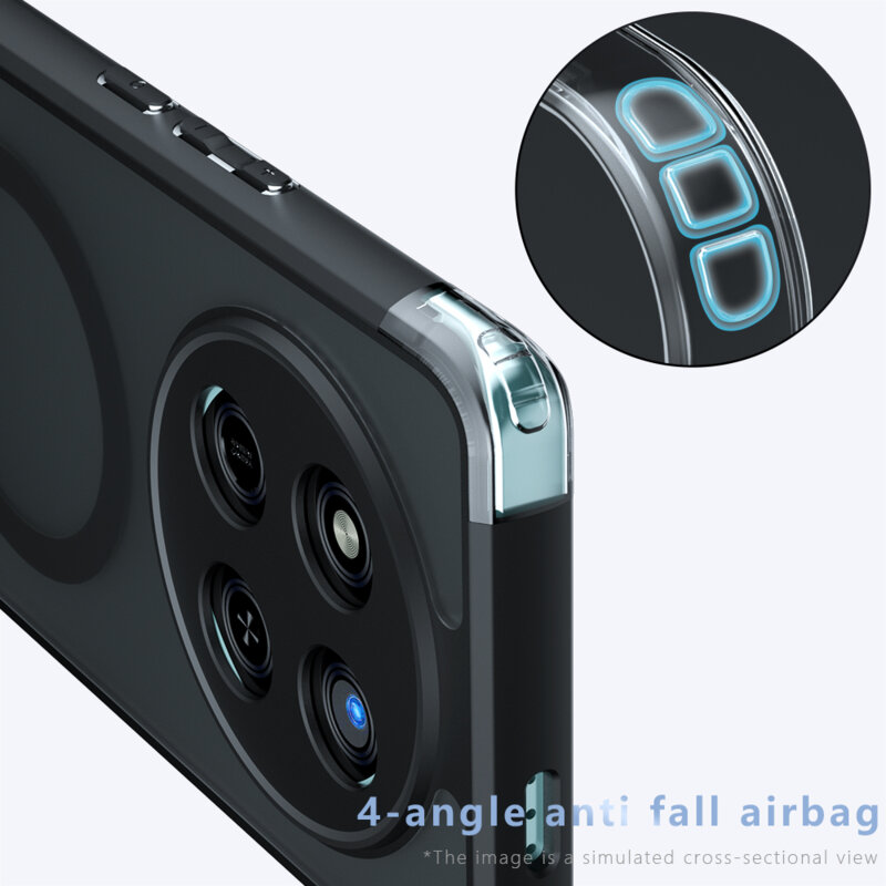 Husa Honor X9c Techsuit PureFrost MagSafe, negru frost