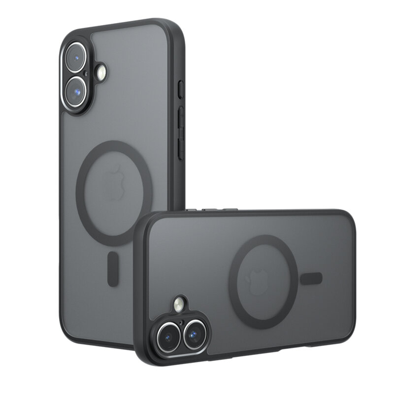 Husa iPhone 17 Techsuit PureFrost MagSafe, negru frost