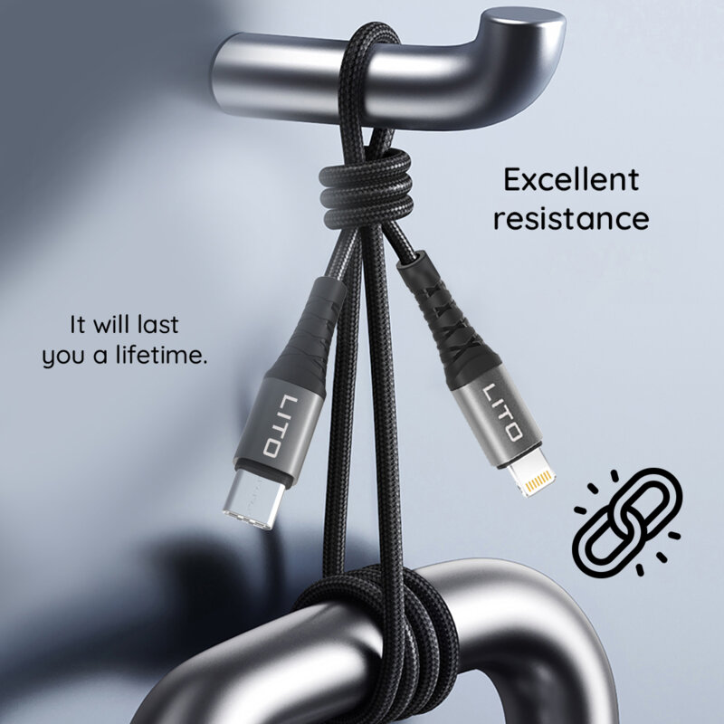 Cablu date Type-C, Lightning Fast Charge, 27W, 2m Lito LD22CL