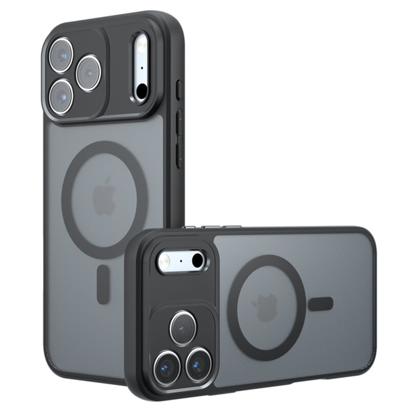 Husa iPhone 17 Pro Techsuit PureFrost MagSafe, negru frost