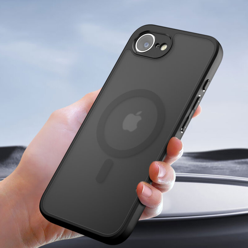 Husa iPhone 14 Pro Max Techsuit PureFrost MagSafe, negru frost