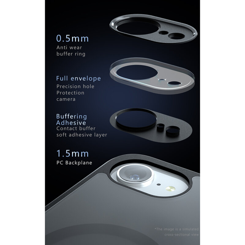 Husa iPhone 15 Techsuit PureFrost MagSafe, negru frost