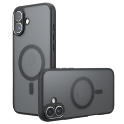 Husa iPhone 16 Techsuit PureFrost MagSafe, negru frost