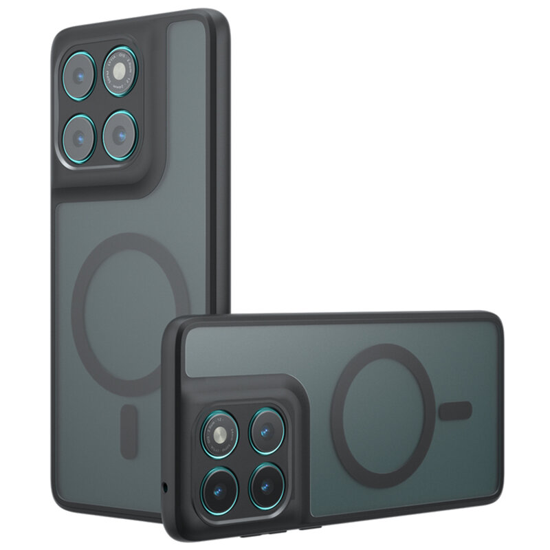 Husa Motorola Edge 60 Fusion Techsuit PureFrost MagSafe, negru frost
