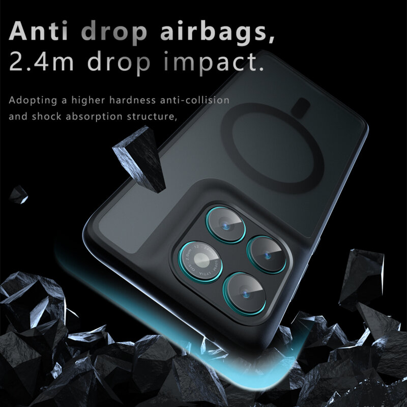 Husa Motorola Edge 60 Fusion Techsuit PureFrost MagSafe, negru frost