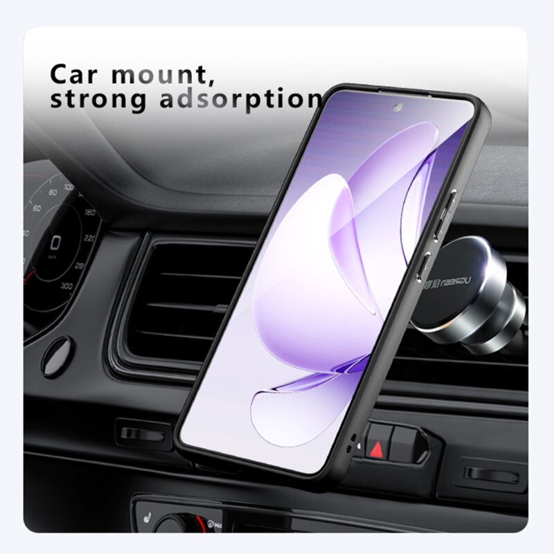 Husa Oppo A5 Pro 5G Techsuit PureFrost MagSafe, negru frost