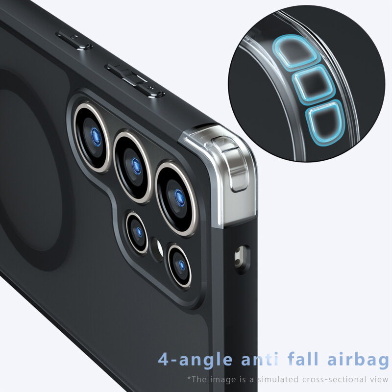 Husa Samsung Galaxy S24 FE Techsuit PureFrost MagSafe, negru frost