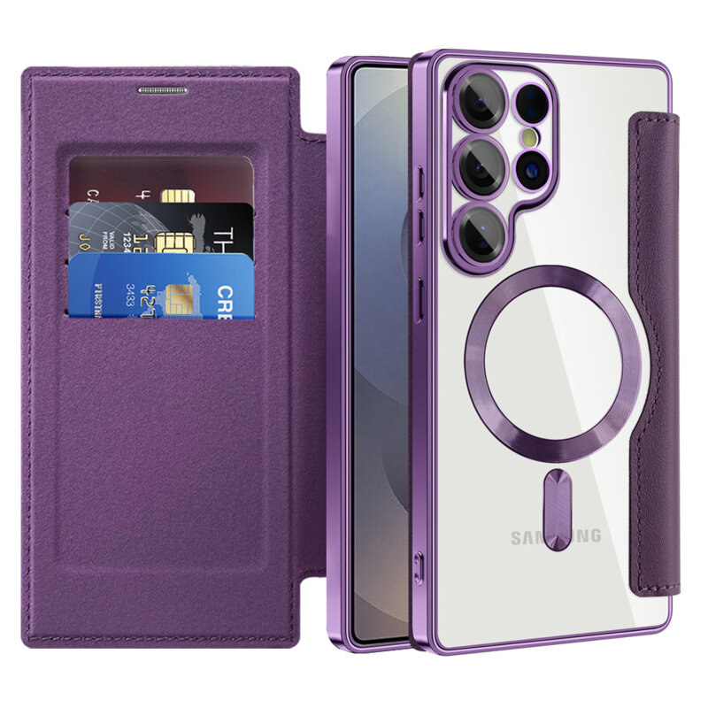 Husa Samsung Galaxy S25 Ultra Techsuit SmartMag Book Case, mov