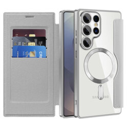 Husa Samsung Galaxy S25 Ultra Techsuit SmartMag Book Case, gri