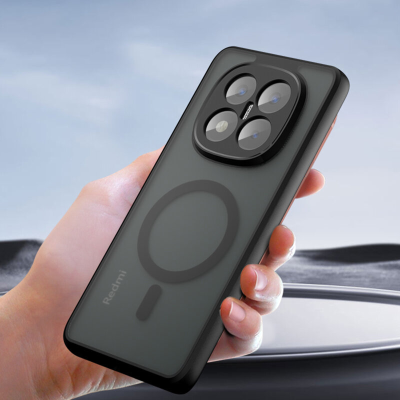 Husa Xiaomi Redmi Note 14 Pro 5G Techsuit PureFrost MagSafe, negru frost