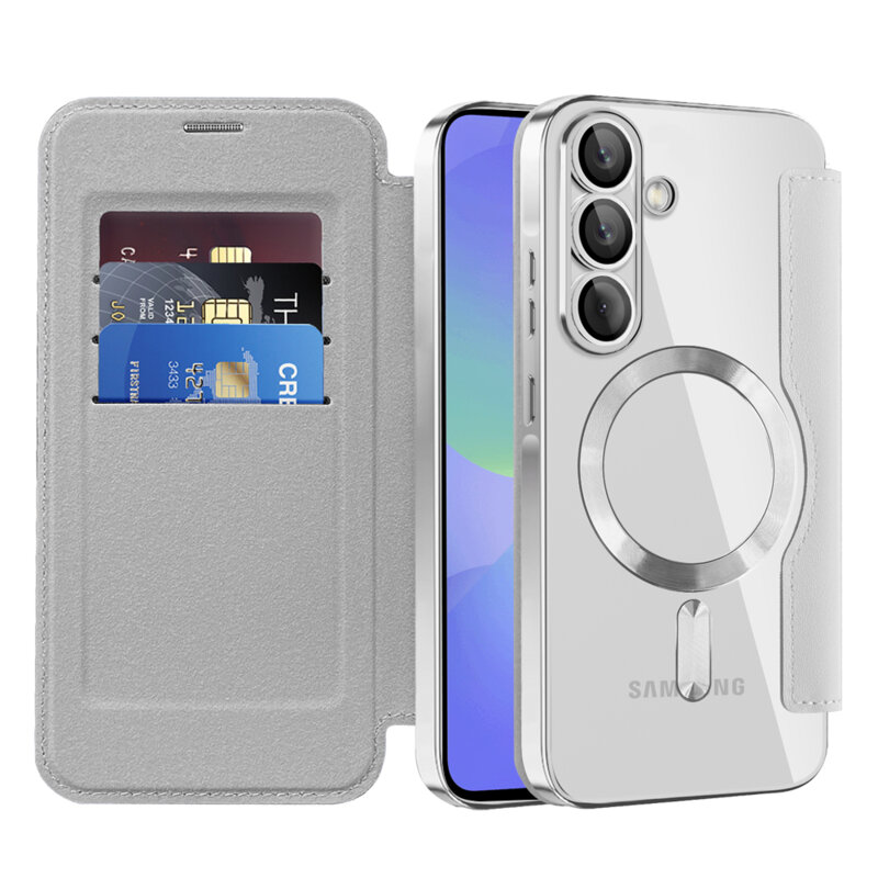 Husa Samsung Galaxy A36 5G Techsuit SmartMag Book Case, gri