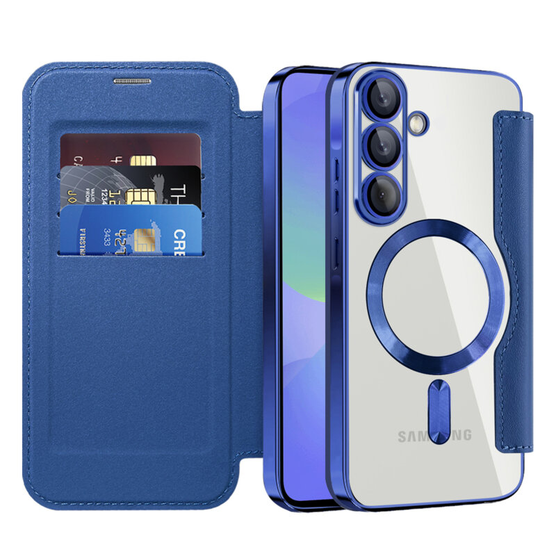 Husa Samsung Galaxy A36 5G Techsuit SmartMag Book Case, albastru