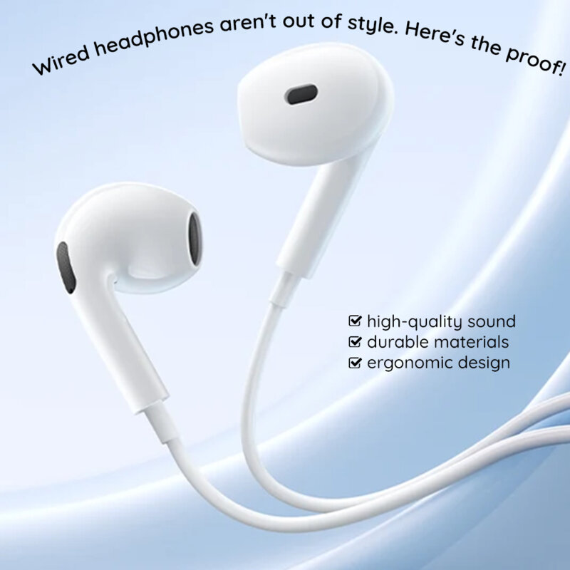 Casti audio semi-in-ear cu fir Type-C Baseus Encok CZ19, alb