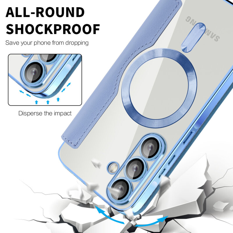 Husa Samsung Galaxy A26 5G Techsuit SmartMag Book Case, bleu