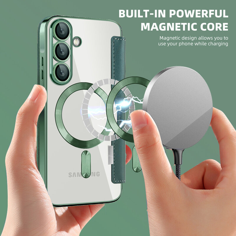 Husa Samsung Galaxy A26 5G Techsuit SmartMag Book Case, verde