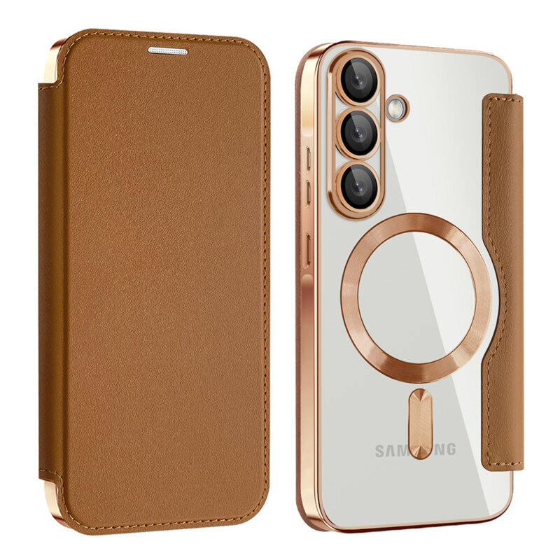 Husa Samsung Galaxy A26 5G Techsuit SmartMag Book Case, maro