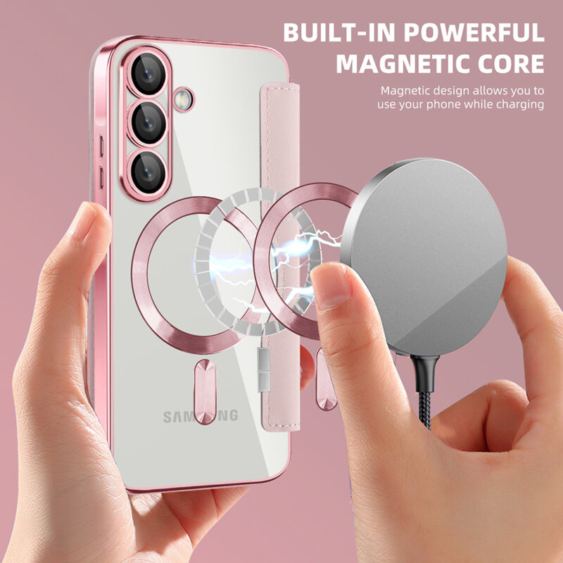 Husa Samsung Galaxy A26 5G Techsuit SmartMag Book Case, roz