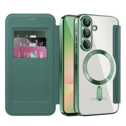 Husa Samsung Galaxy A56 5G Techsuit SmartMag Book Case, verde